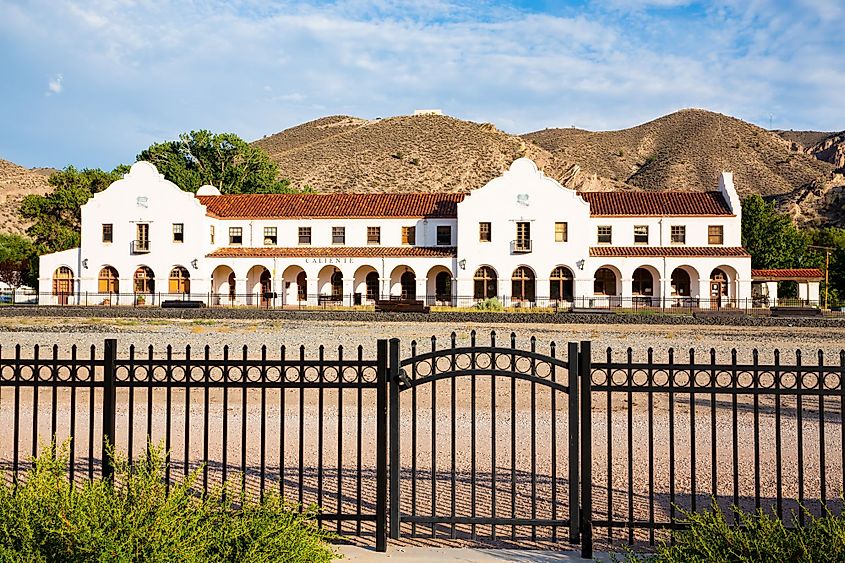 The historic railroad station in Caliente, Nevada