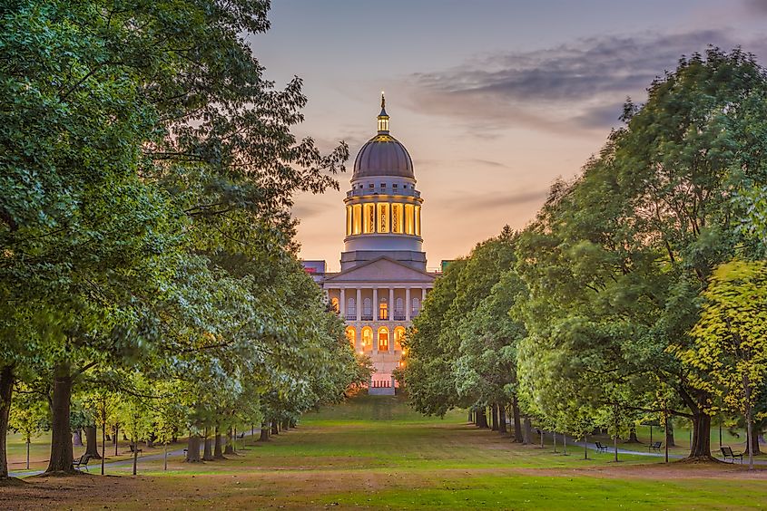 The Maine State House in Augusta, Maine, USA.