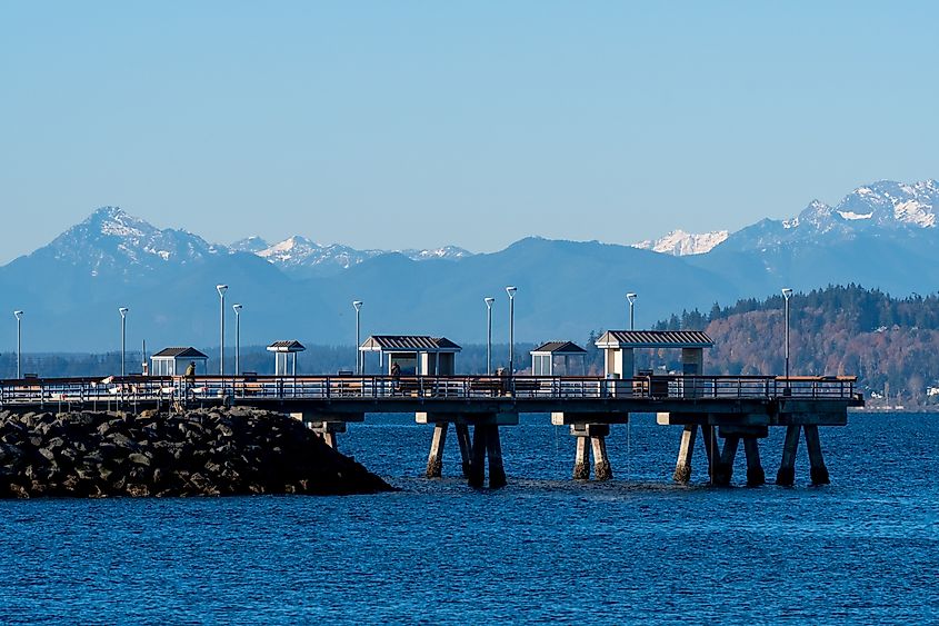 A fishing pier in Edmonds, Washington.