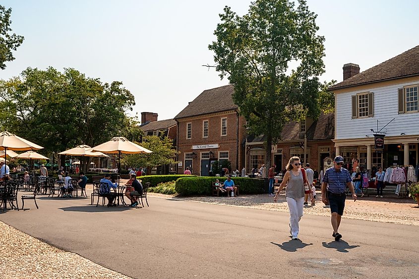Merchants Square in the historic area of Williamsburg, Virginia.