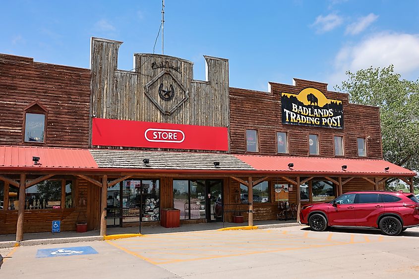 Badlands Trading Post, a convenience store and gift shop near the entrance of Badlands National Park