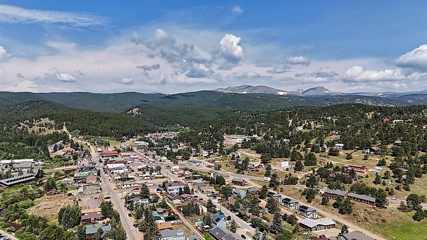 Aerial view of Nederland, Colorado