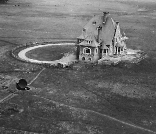 Low level oblique of the "Würzburg" radar near Bruneval, France, taken by Sqn Ldr A.E. Hill on 5 December 1941. Photos like this enabled a raiding force to locate, and make off with, the radar's vital components in February 1942 for analysis in Britain.