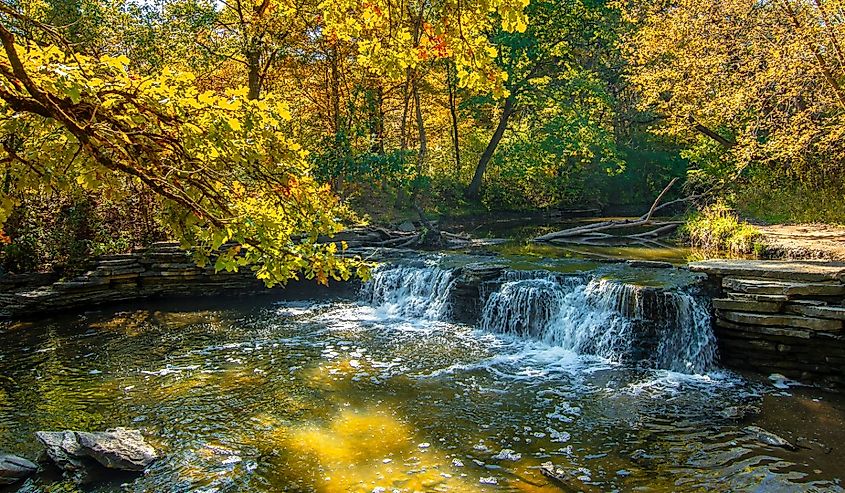 Waterfall Glen Forest Preserve view in Illinois