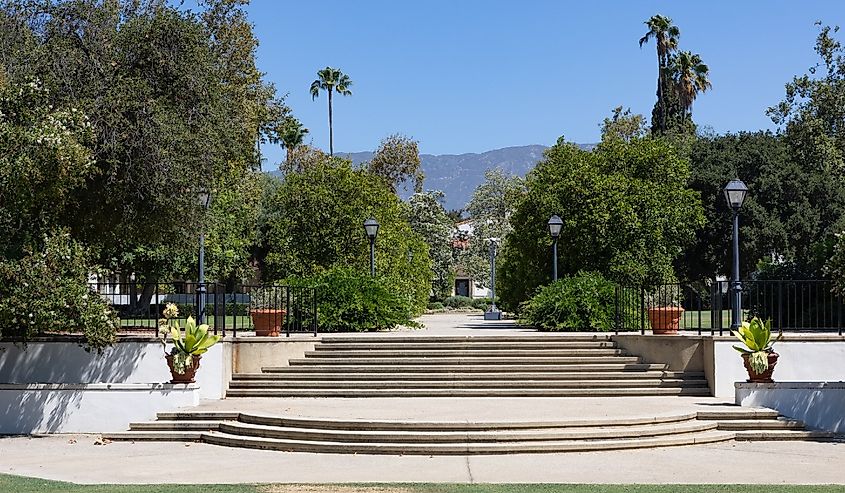 Stairs on the campus of Scripps College, Claremont, California