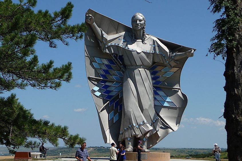 Dignity Statue by the Missouri River in Chamberlain, South Dakota