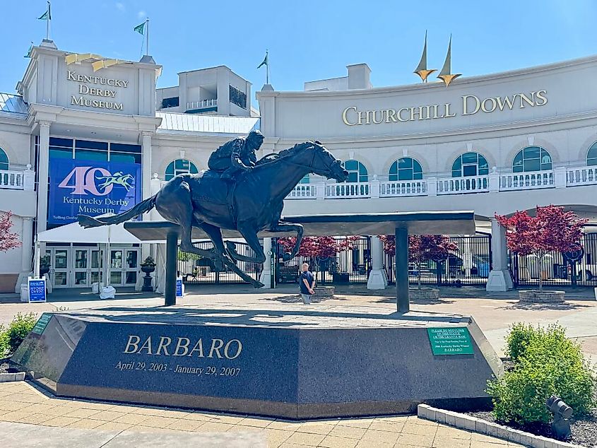 Churchill Downs Horse Race track and Derby museum in Louisville, Kentucky.