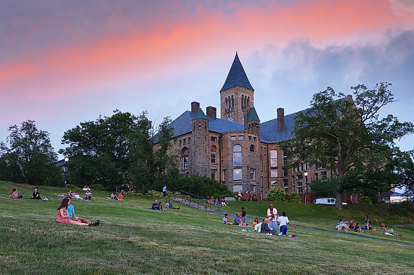 The Cornell University Campus in Ithaca, New York.