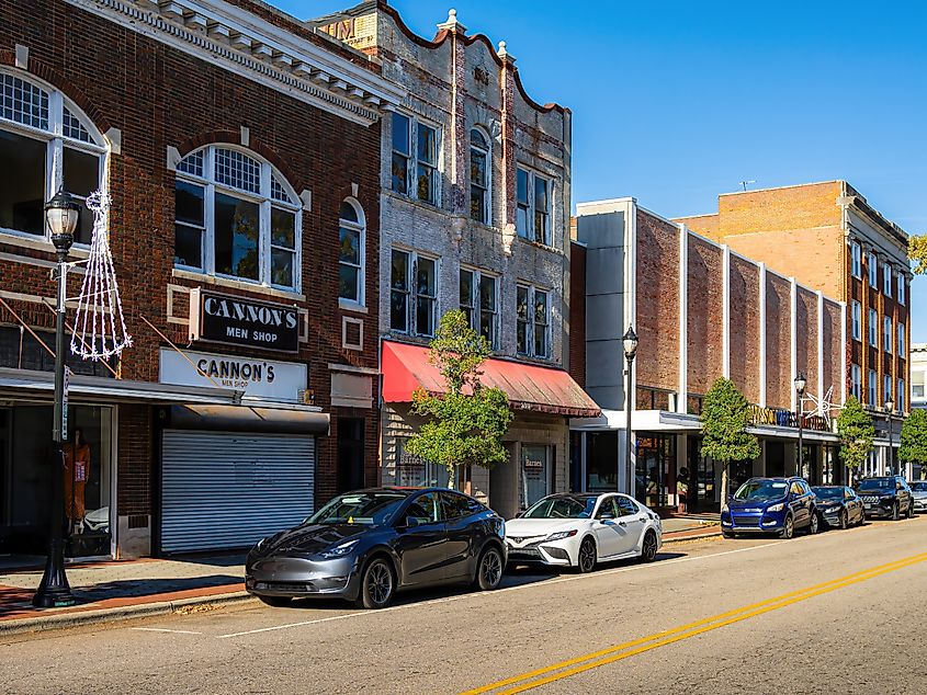 Vintage Shops in Downtown Wilson, North Carolina.
