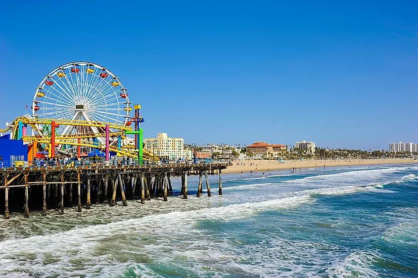 The famous pier at Santa Monica, California