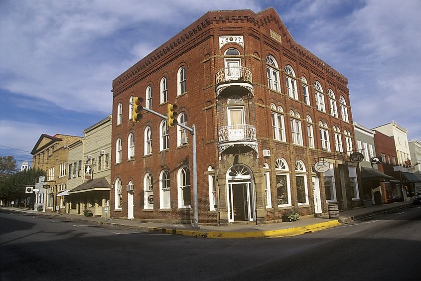 Historic building in Lewisburg, West Virginia, along route 60