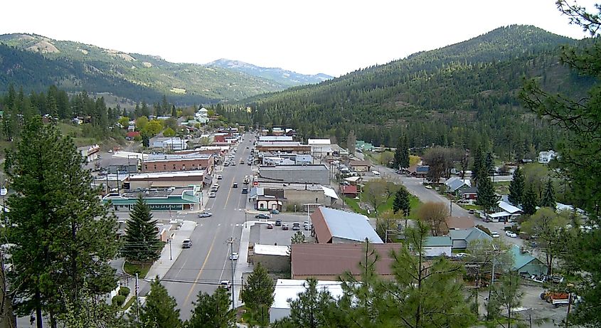 Aerial view of Republic, Washington
