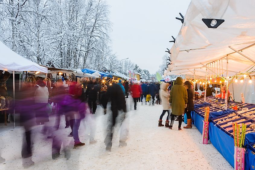 Winter market in Jokkmokk, Sweden