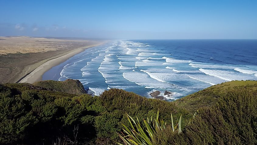 Walking on the ninety mile beach in New Zealand