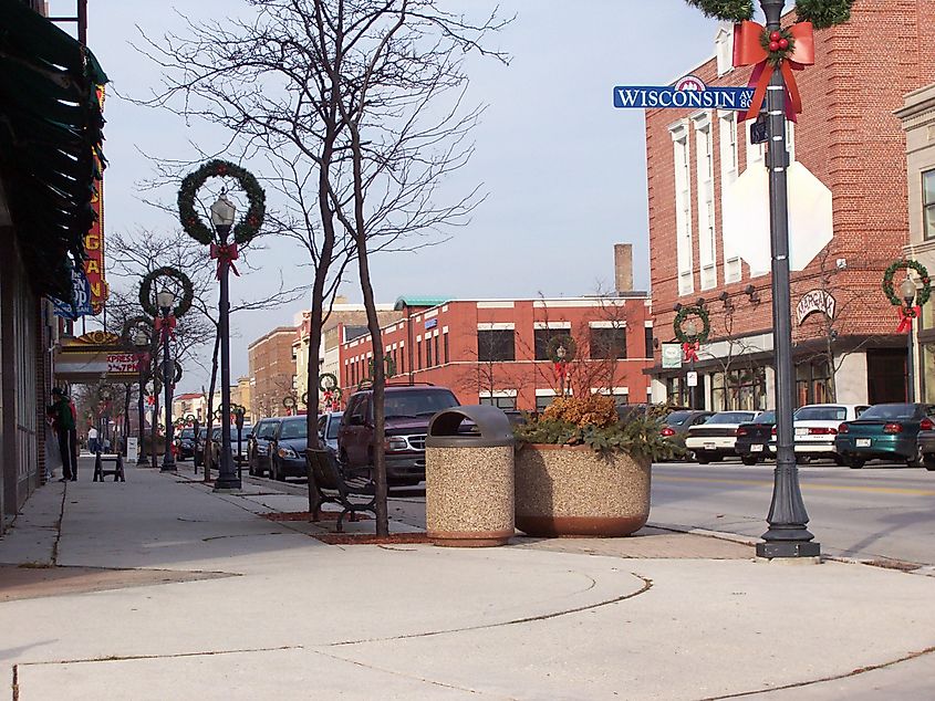 8th Street in downtown Sheboygan, Wisconsin