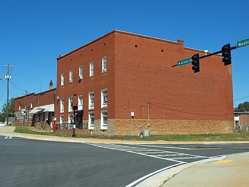 The Braselton Brothers Department Store Warehouse in Braselton, Georgia, part of the Braselton Historic District.