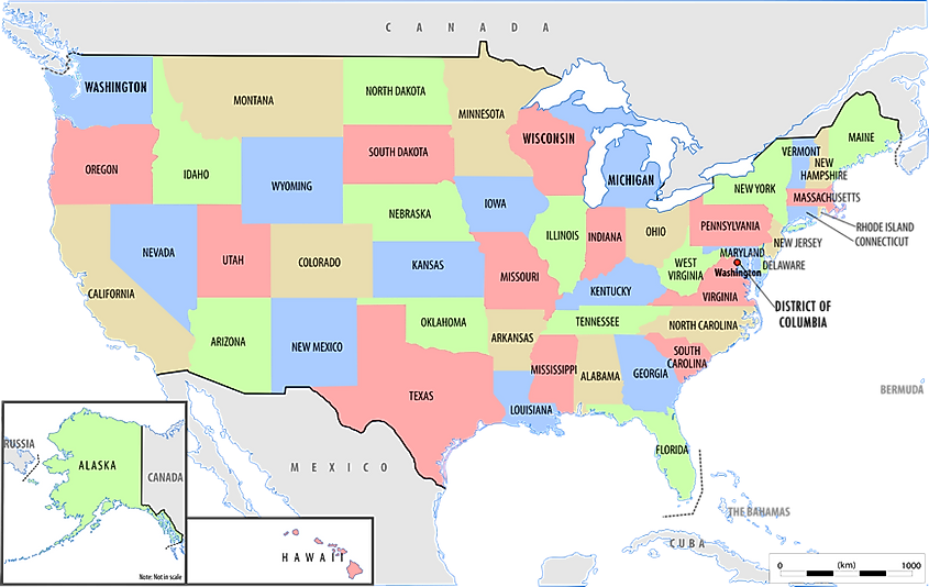 United Map Of The United States United States Map - World Atlas United Map Of The United States United States Map - World Atlas
