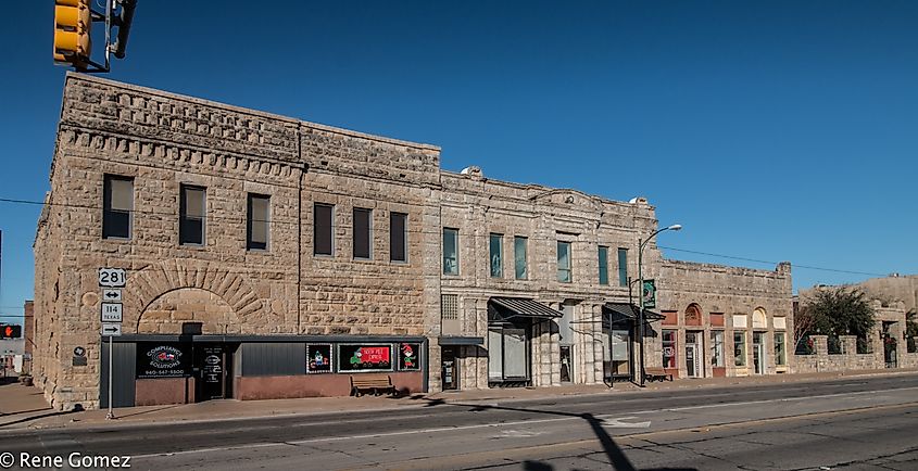 Historic buildings in Jacksboro, Texas