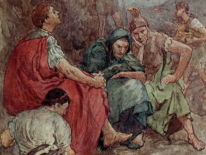 Brutus and his companions after the battle of Philippi