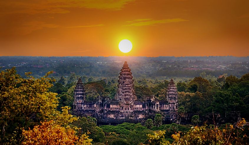 Angkor Wat Temple at sunset