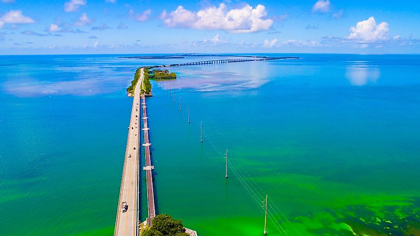 Overseas highway to Key West island