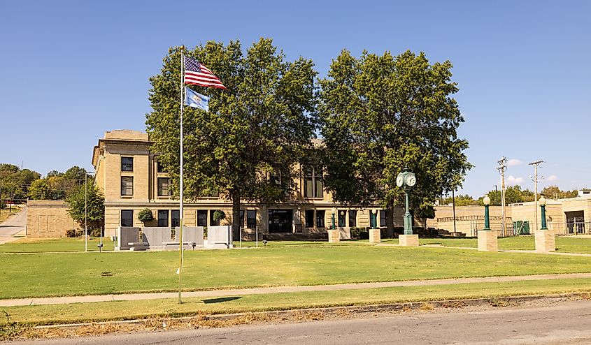 The Le Flore County Courthouse in Poteau, Oklahoma.