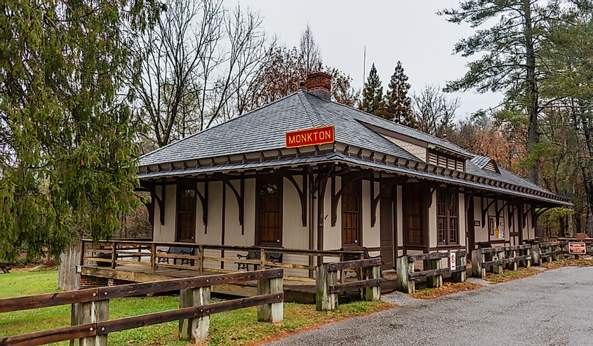 The Historic Monkton Railroad Station, Maryland