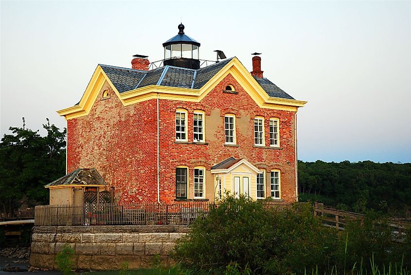 The Saugerties Lighthouse in Saugerties, New York. 