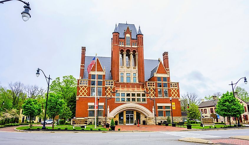 Old beautiful architecture building in Bardstown one of most beautiful town in Kentucky.