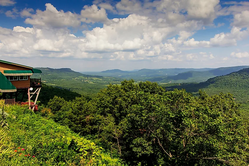 The stunning view of the mountain landscape near Jasper, Arkansas