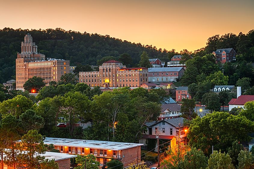View of Hot Springs in Arkansas.