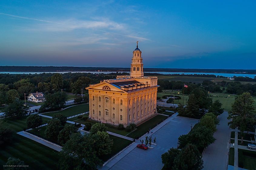 The Latter-Day Saint Temple in Nauvoo, Illinois.