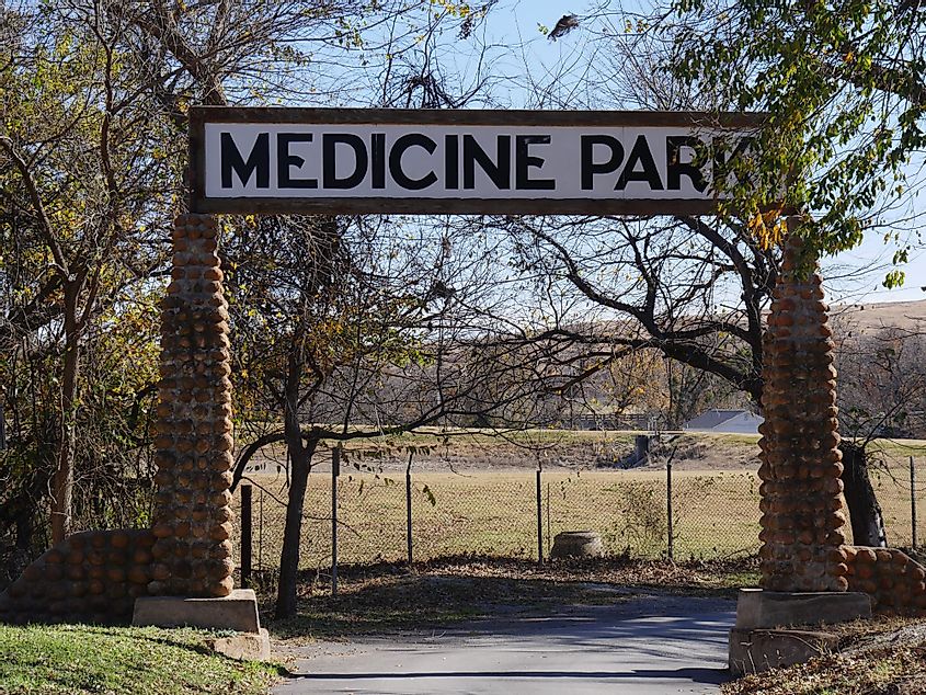 Stone gate to Medicine Park, Oklahoma