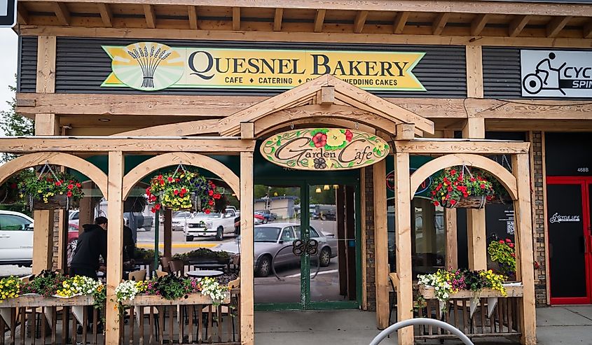  The Quesnel Bakery, a street cafe in Quesnel BC, Canada.