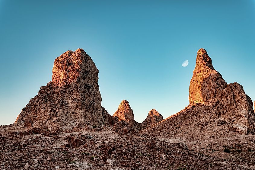 A beautiful view of the Trona Pinnacles in California.