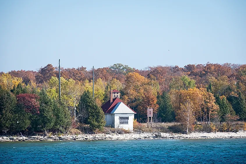 A lakeside home in the beautiful town of Washington Island, Wisconsin.