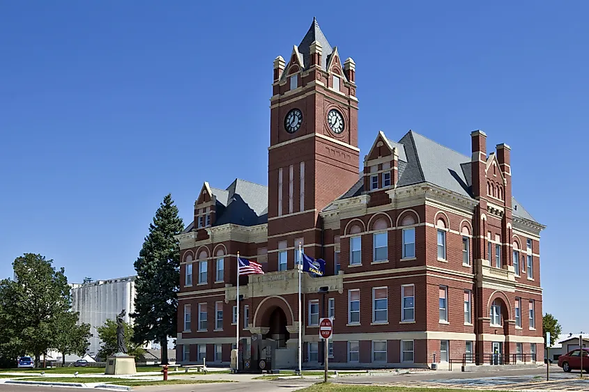 The Romanesque style Thomas County Courthous in Colby, Kansas