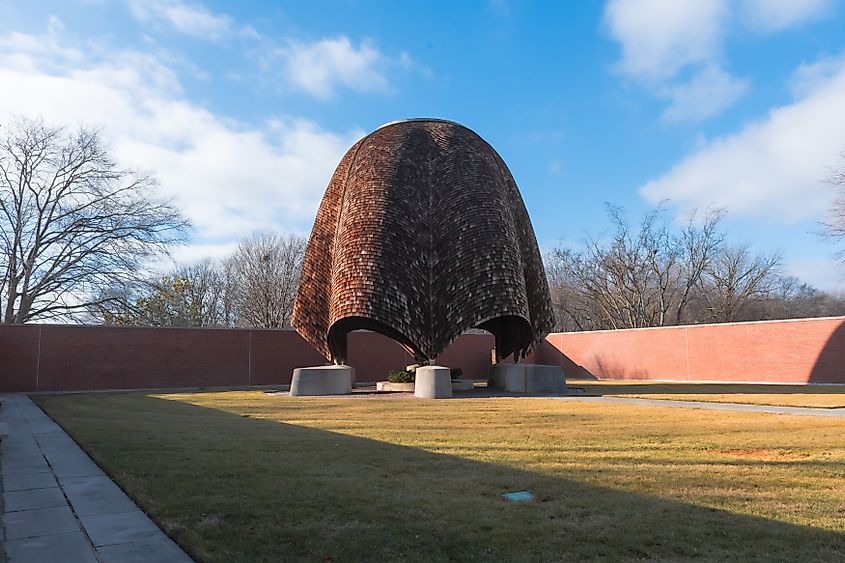 Roofless Church in New Harmony, Indiana.