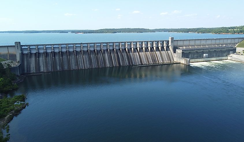 Strom Thurmond Lake Clarkes Hill Dam and reservoir Georgia South Carolina border