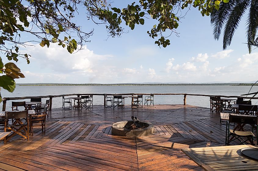 A tourist facility along Lake Ihema.