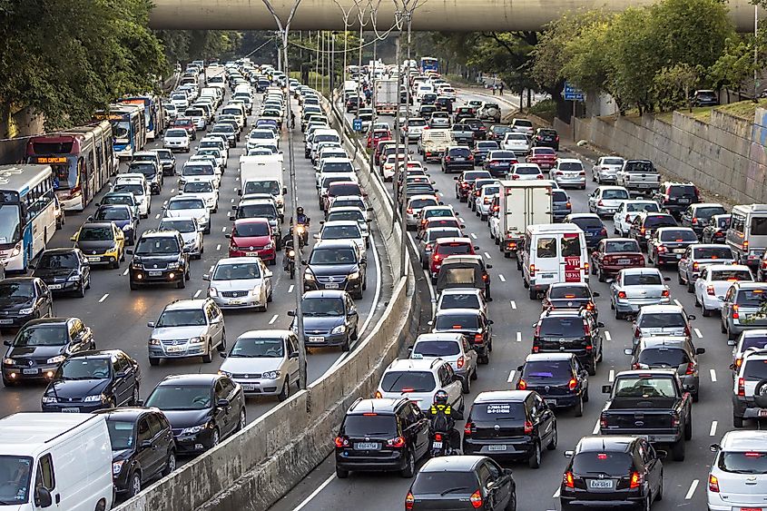 The Biggest Traffic Jams In History WorldAtlas