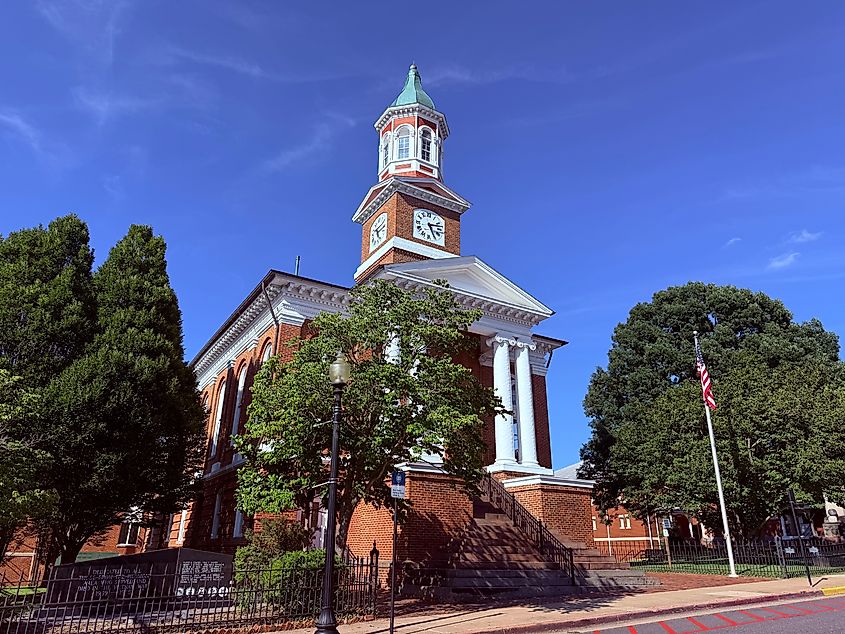 Historic Culpeper County Courthouse in downtown, Culpeper, Virginia.