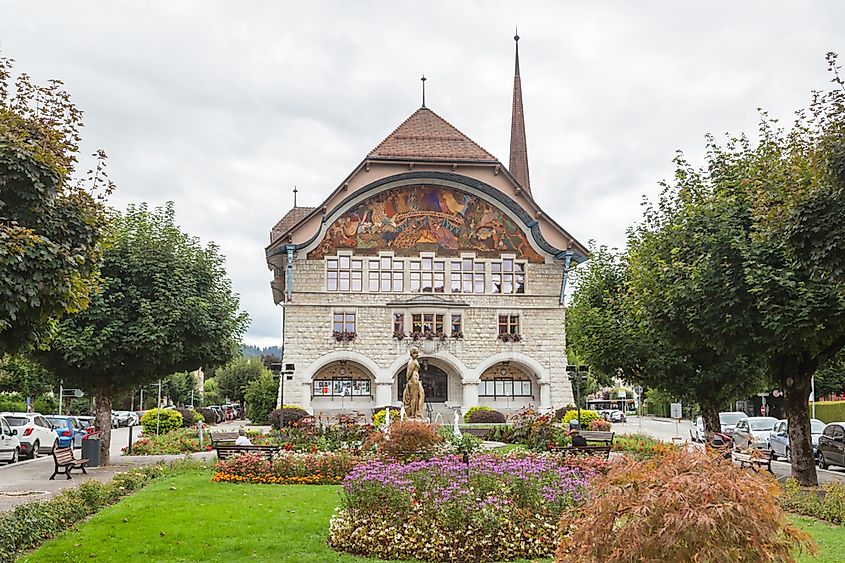 City hall of Le Locle in Jura mountains, Switzerland
