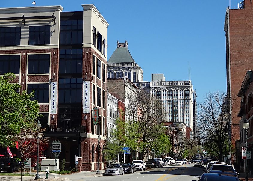 Downtown Greensboro, via KAD Photo / Shutterstock.com