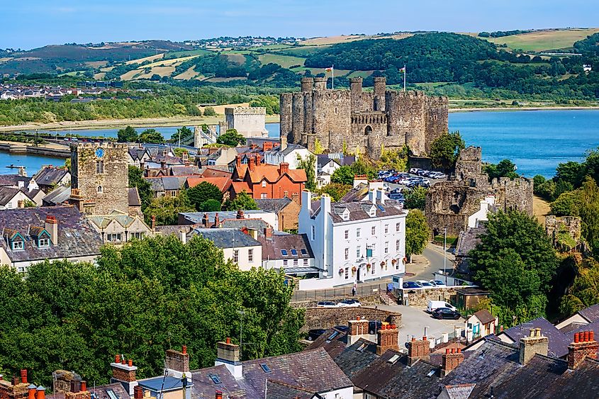 The historical town of Conwy, Wales.