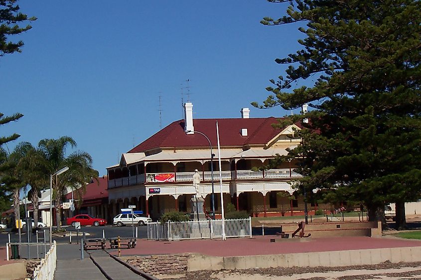 The Port Broughton Hotel on Bay Street in Port Broughton, South Australia.