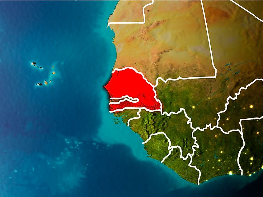 Map Senegal Surrounding Countries Which Countries Border Senegal? - Worldatlas