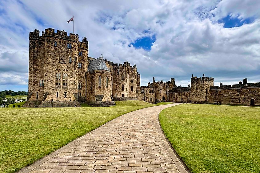 Alnwick Castle Outer Keep where Harry Potter filmed Image credit Bryan Dearsley