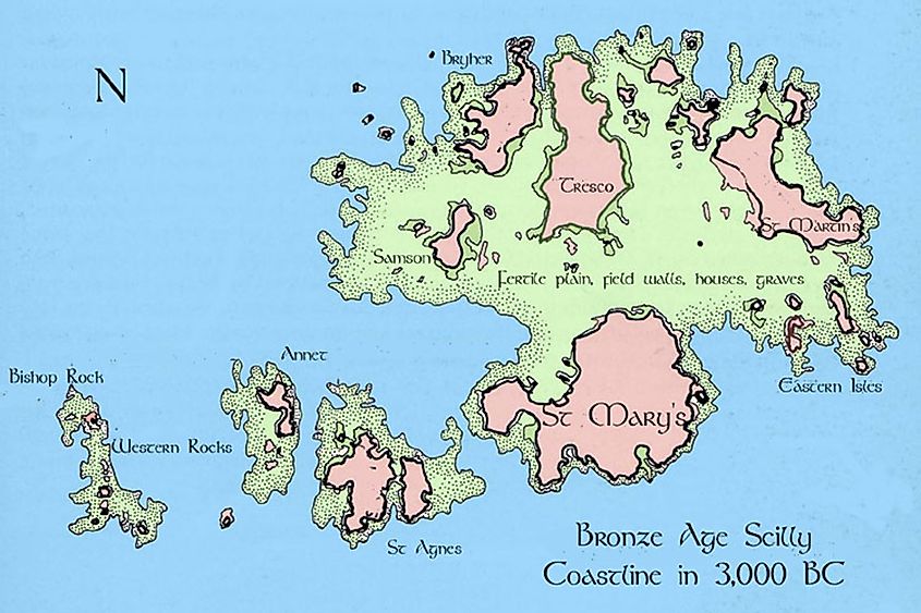 Bronze Age Scilly Coastline in 3,000 BC