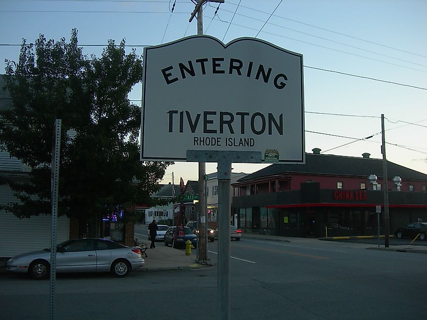 Main Road in Tiverton, Rhode Island.